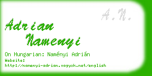 adrian namenyi business card